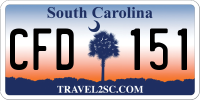 SC license plate CFD151