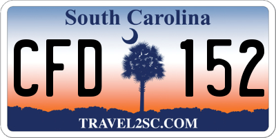SC license plate CFD152