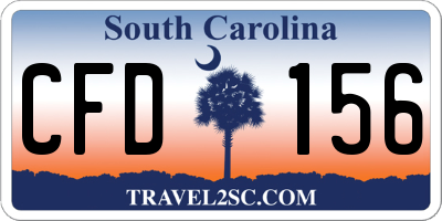 SC license plate CFD156