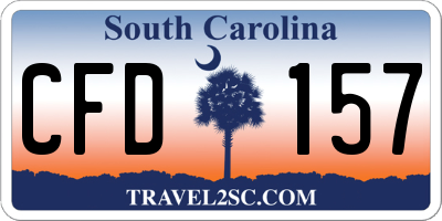 SC license plate CFD157