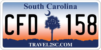 SC license plate CFD158