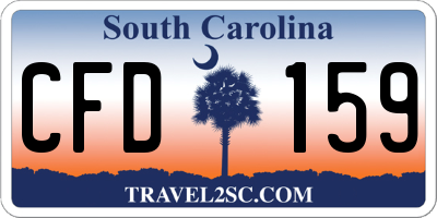 SC license plate CFD159
