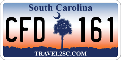 SC license plate CFD161