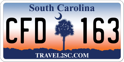 SC license plate CFD163