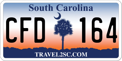SC license plate CFD164