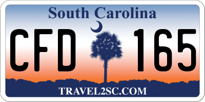 SC license plate CFD165