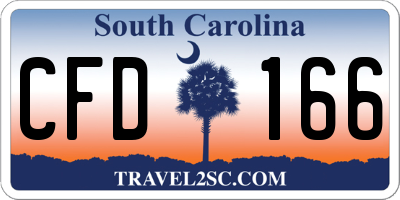 SC license plate CFD166