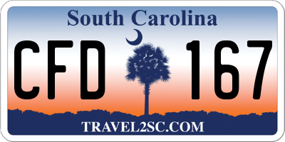 SC license plate CFD167