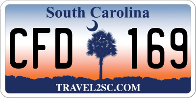 SC license plate CFD169