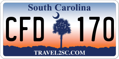 SC license plate CFD170