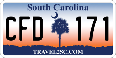 SC license plate CFD171