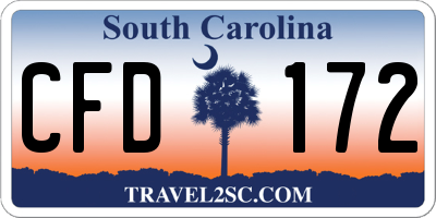 SC license plate CFD172