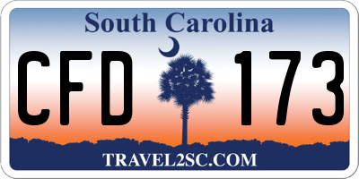 SC license plate CFD173