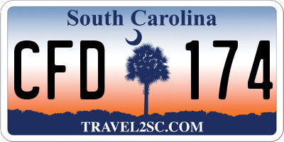 SC license plate CFD174