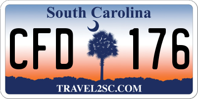 SC license plate CFD176