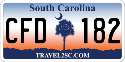 SC license plate CFD182