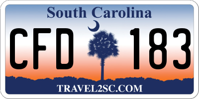 SC license plate CFD183