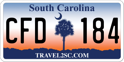 SC license plate CFD184
