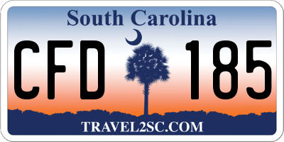 SC license plate CFD185