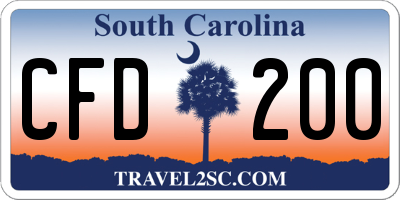 SC license plate CFD200
