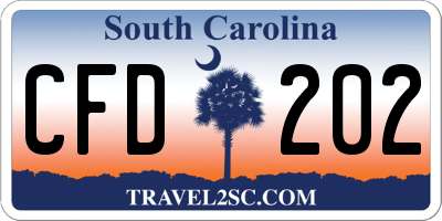 SC license plate CFD202