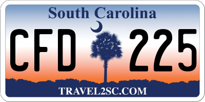 SC license plate CFD225