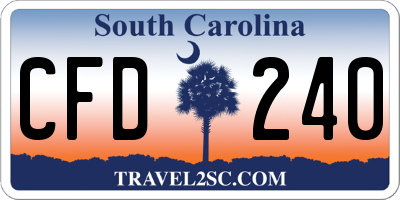SC license plate CFD240