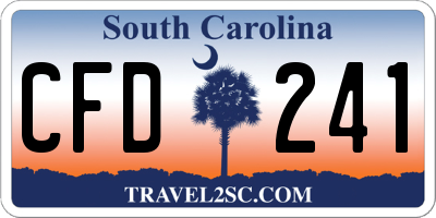 SC license plate CFD241