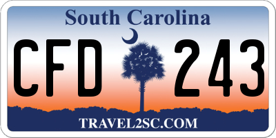 SC license plate CFD243