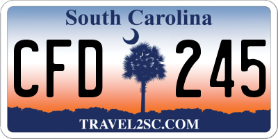 SC license plate CFD245