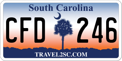 SC license plate CFD246
