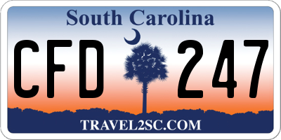 SC license plate CFD247