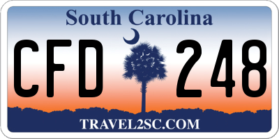 SC license plate CFD248