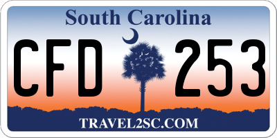 SC license plate CFD253