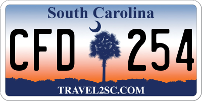 SC license plate CFD254