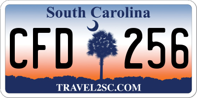 SC license plate CFD256