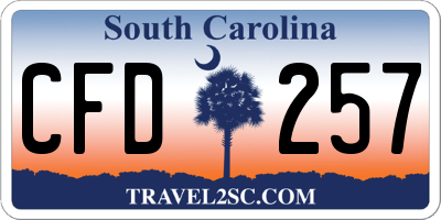 SC license plate CFD257