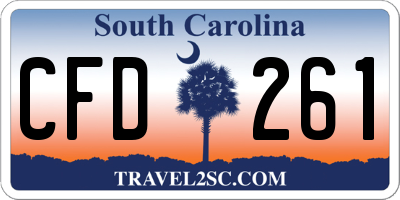 SC license plate CFD261