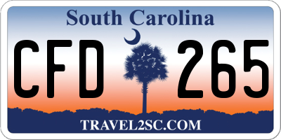 SC license plate CFD265