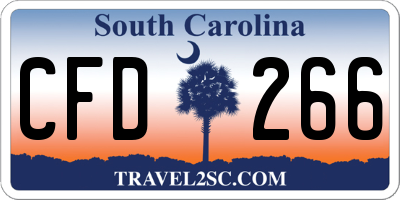 SC license plate CFD266