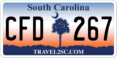 SC license plate CFD267