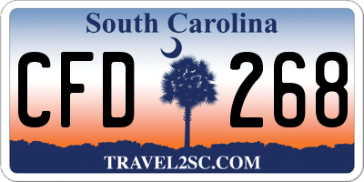 SC license plate CFD268