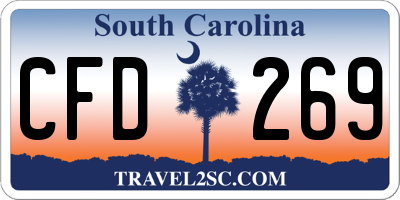 SC license plate CFD269