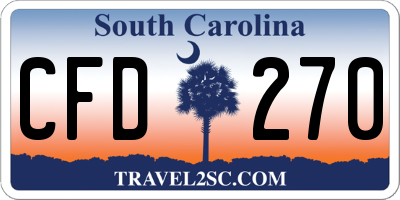 SC license plate CFD270