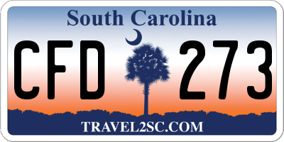 SC license plate CFD273