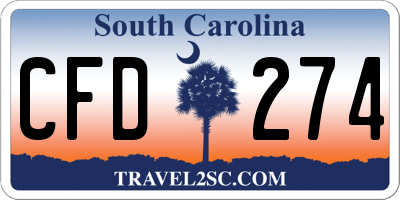 SC license plate CFD274