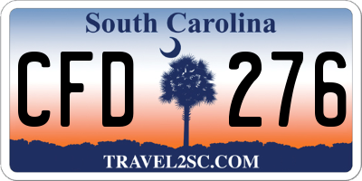 SC license plate CFD276