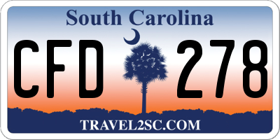 SC license plate CFD278