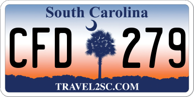 SC license plate CFD279