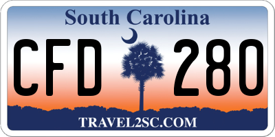 SC license plate CFD280